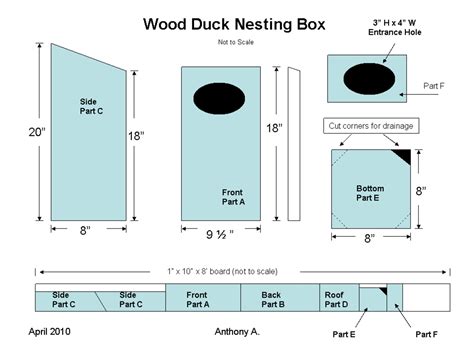 printable wood duck box plans